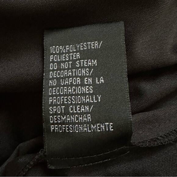 SLNY Dress Black Chiffon Beaded Neck Sleeveless Tiered Ruffle Cocktail 10 NEW - Picture 11 of 12